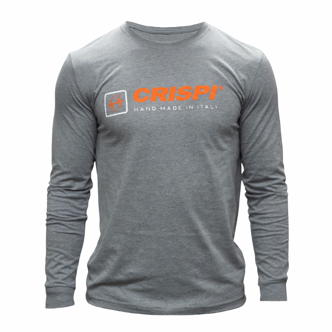 Camisetas Crispi Shop Long Sleeve Gris | 520869-NVW