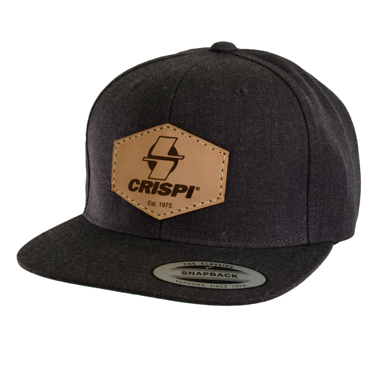 Sombreros Crispi Cuero Patch Classic Gris Oscuro | 417923-SRJ